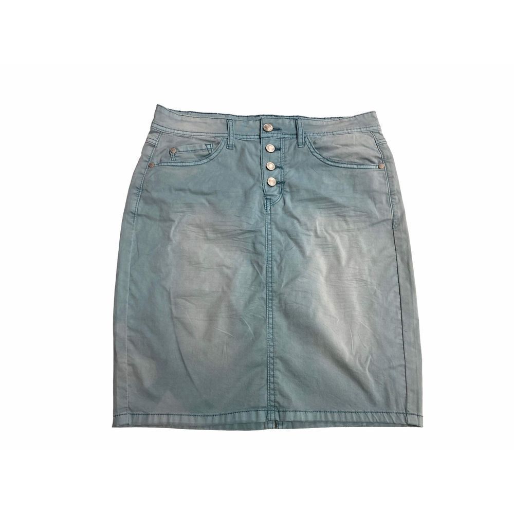 ‎ESQUALO WOMEN’s Distressed Pencil Skirt size 6 Bluegreen